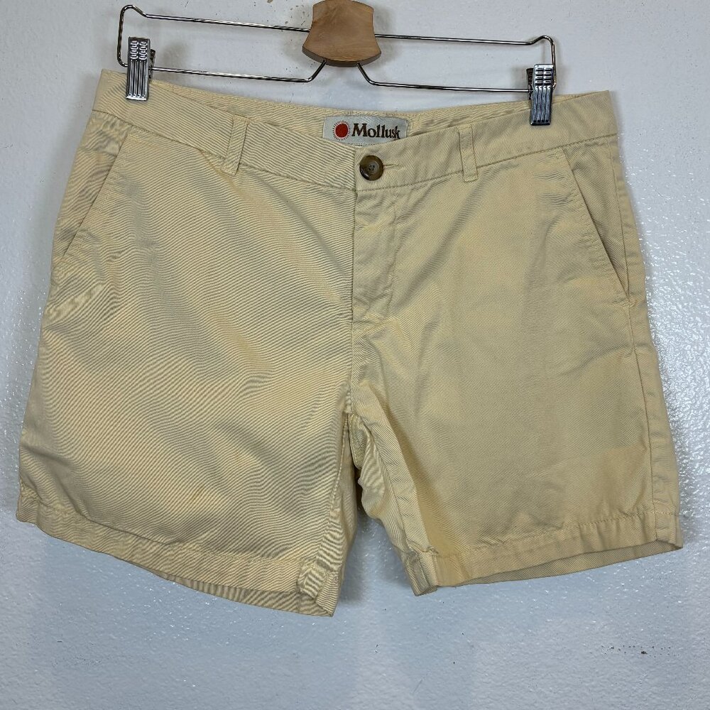 Mollusk California Beige Pre-Shrunk Cotton Chino Shorts Size 8